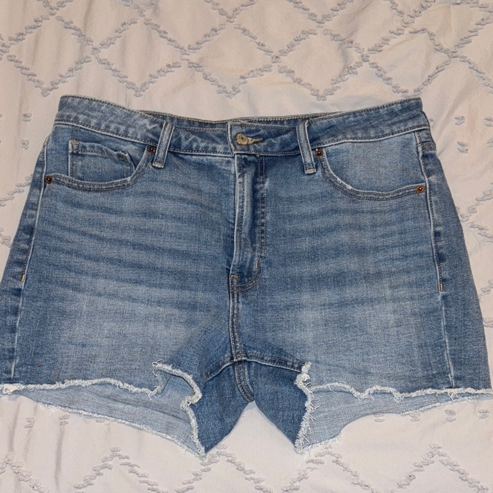Old Navy Blue Jean Shorts with Frayed Hem